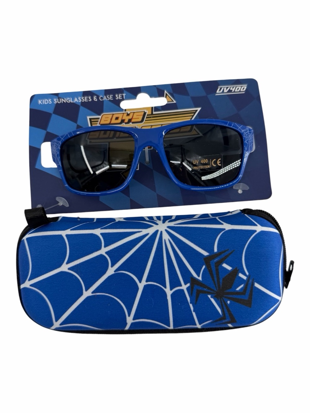 Kids Blue Sunglasses & Case Set - UV Protection